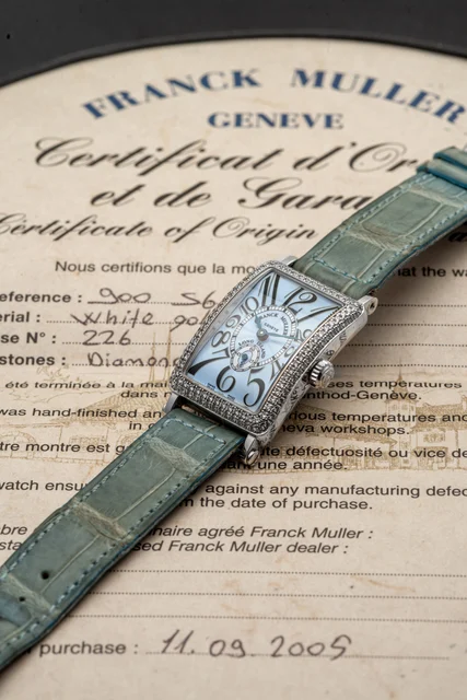 Franck Muller FRANCK MULLER, REF. 900 S6 D, LONG ISLAND, DIAMOND BEZEL, WHITE GOLD* kol sa