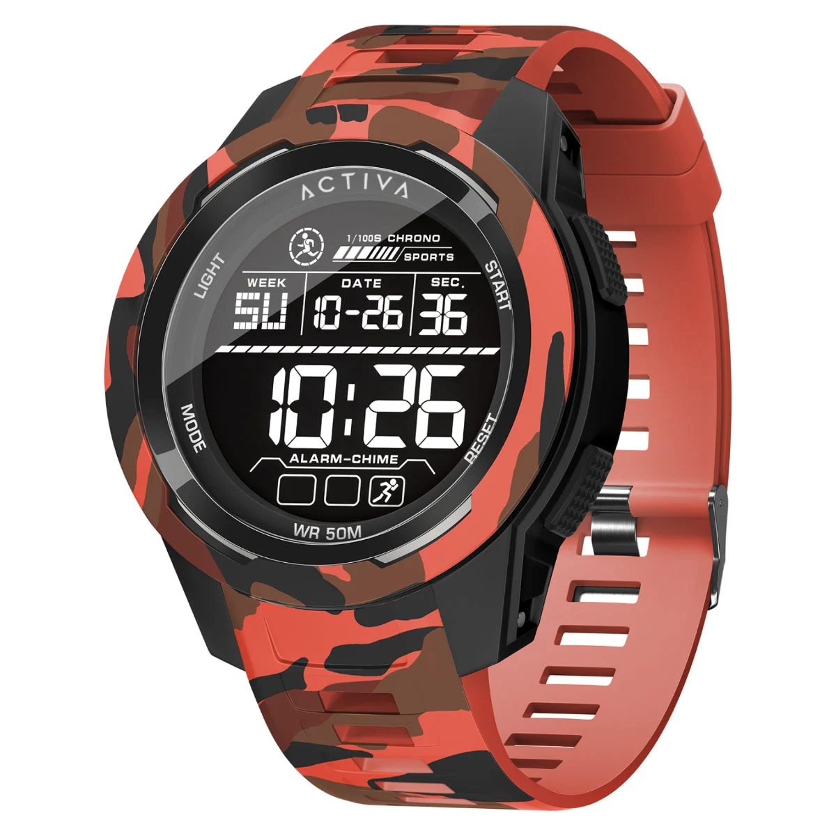 Activa Ranger X Terrain Invicta Digital Watch - 45mm. Camouflage. Red (ACW8105MC-005) 45 mm kol saati