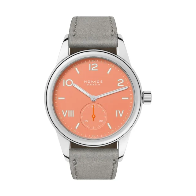 NOMOS Glashütte Club Campus 36mm - Cream Coral on Leather Strap 714 kol saati