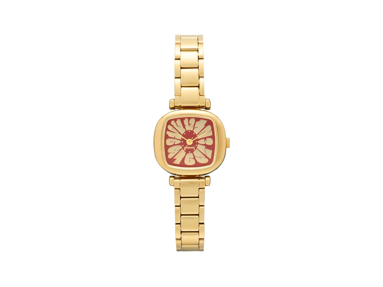 Komono Moneypenny Flower Tire Gold Bordeaux KOM-W4610 kol saati