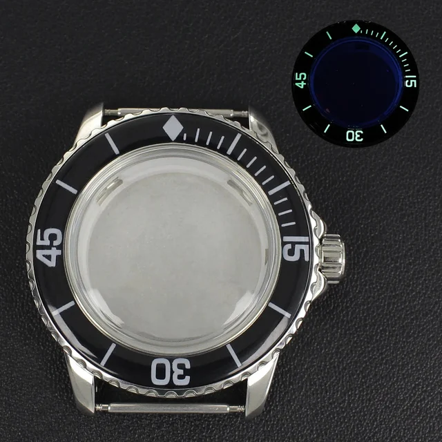 Tandorio Fifty Fathom Watch Case 316L Stainless Steel Waterproof For NH35 NH36 NH38 Moveme
