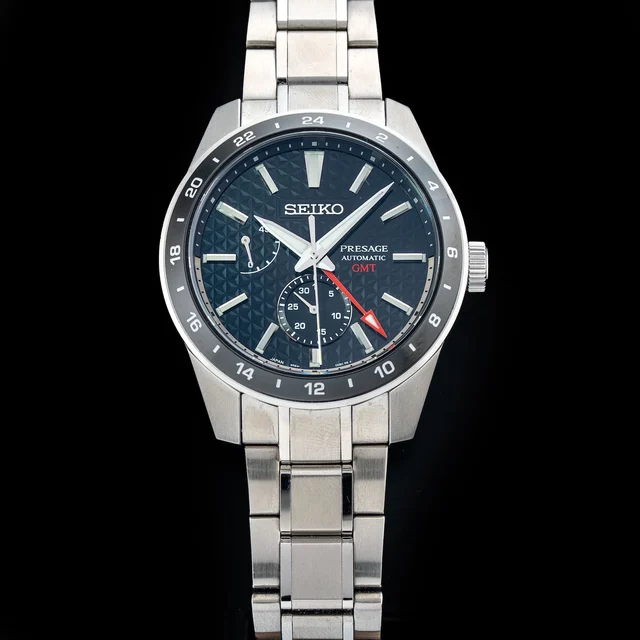 Seiko Presage GMT Black Dial 210009N35066 kol saati
