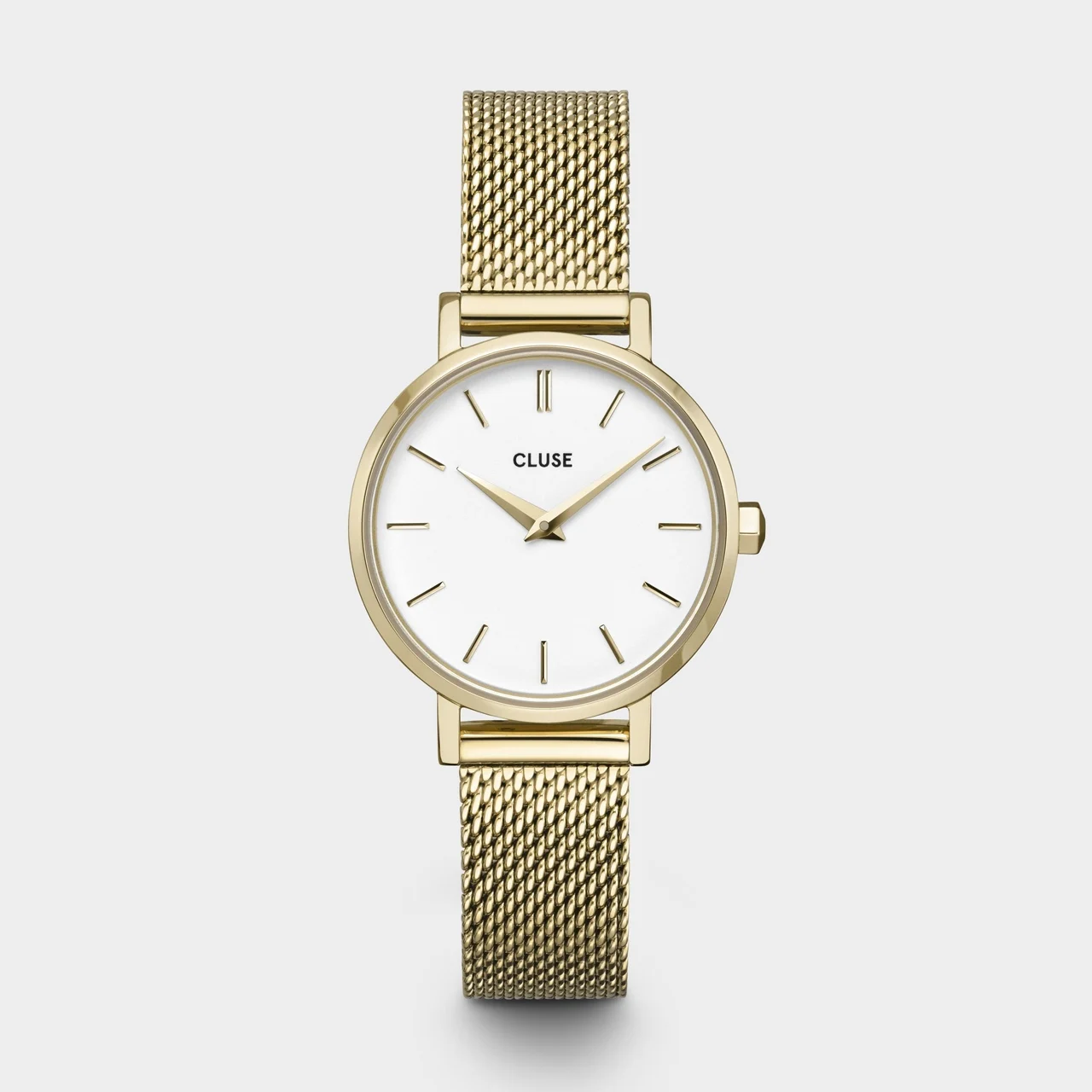 CLUSE Boho Chic Petite Watch Mesh, White, Gold Colour CW0101211001 28 mm kol saati