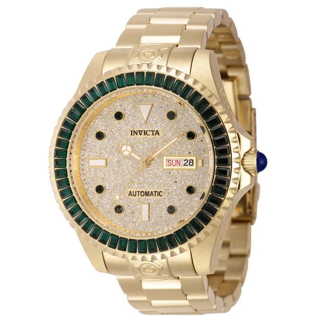 Invicta Grand Diver Paveon Automatic Watch - 47mm. Gold (45660) kol saati