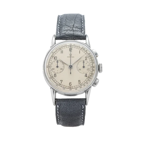 OMEGA OMEGA REF. 2404 / 1, LARGE CHRONOGRAPH, MINUTE RECORDER; STAINLESS STEEL kol saati
