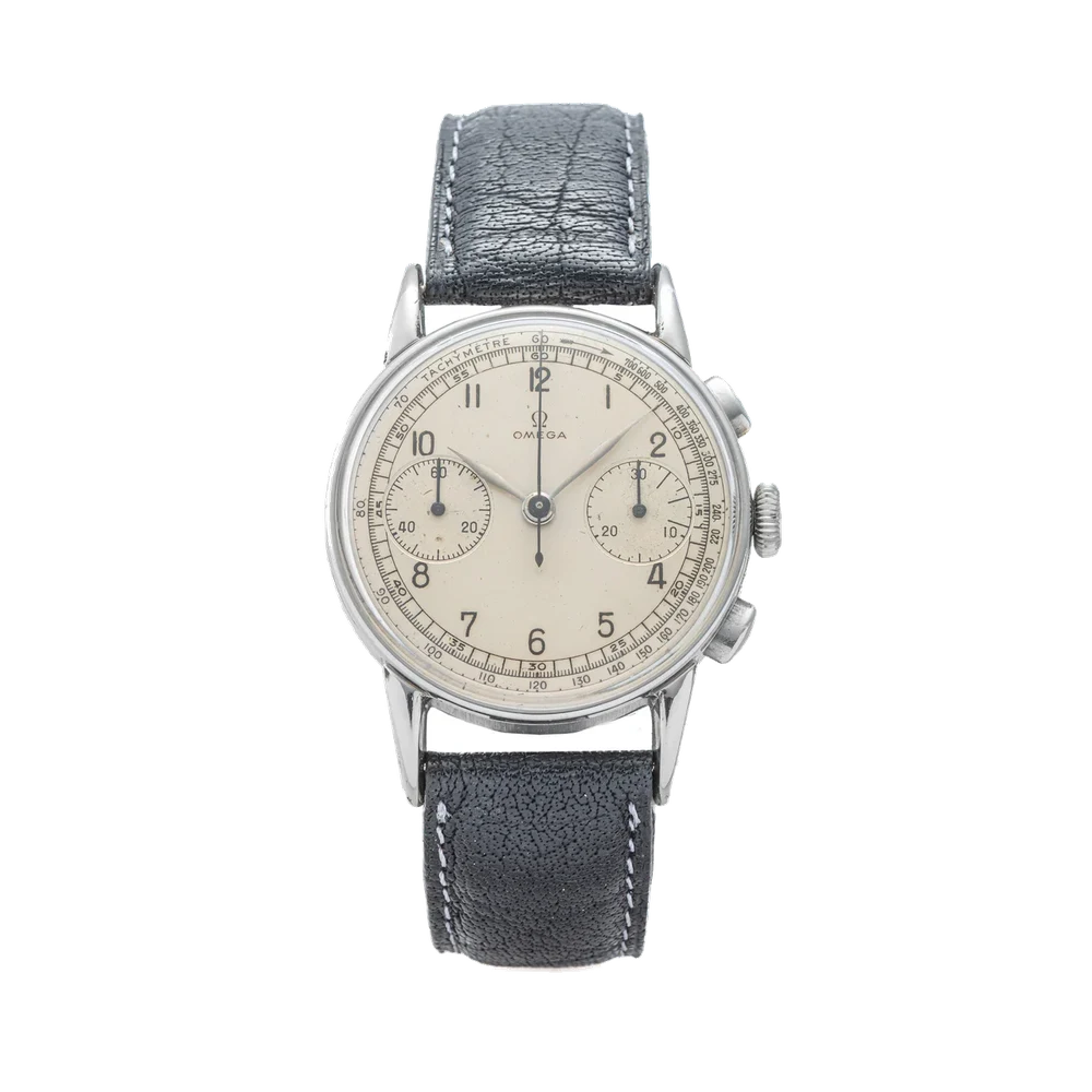 OMEGA OMEGA REF. 2404 / 1, LARGE CHRONOGRAPH, MINUTE RECORDER; STAINLESS STEEL kol saati