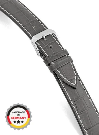 RIOS Grained Leather New Orleans - Stone Grey - Alligator Grained 5103/RI kol saati