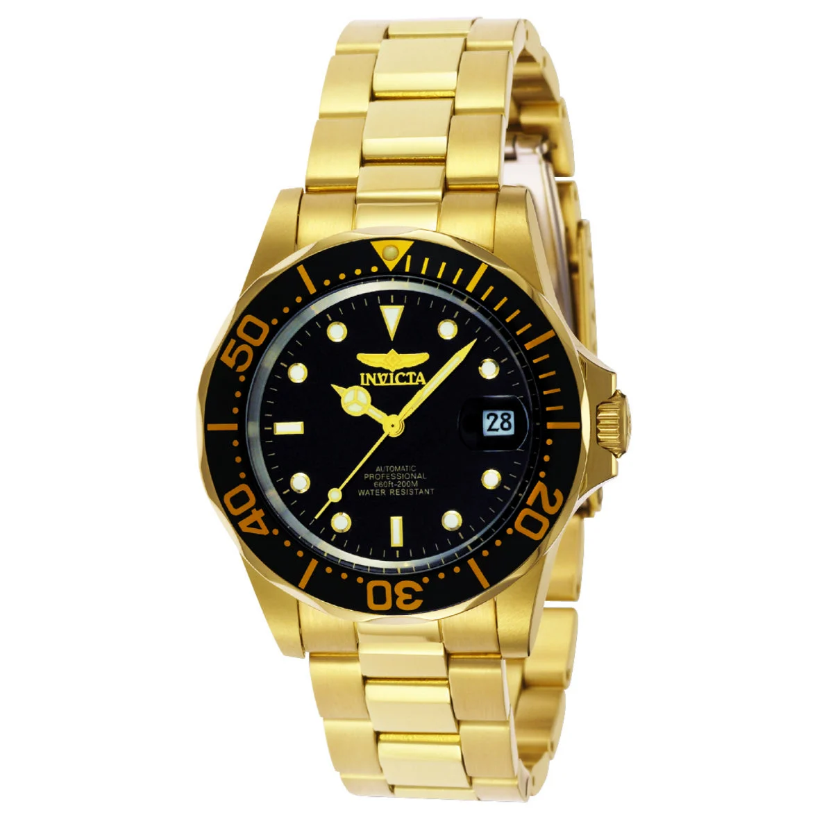 Invicta Pro Diver Calyra Automatic Watch - 40mm. Gold (8929) 40 mm kol saati