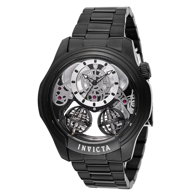 Invicta Specialty Twin Axis Watch w/ Skeleton Dial - 46mm. Black (48899) kol saati