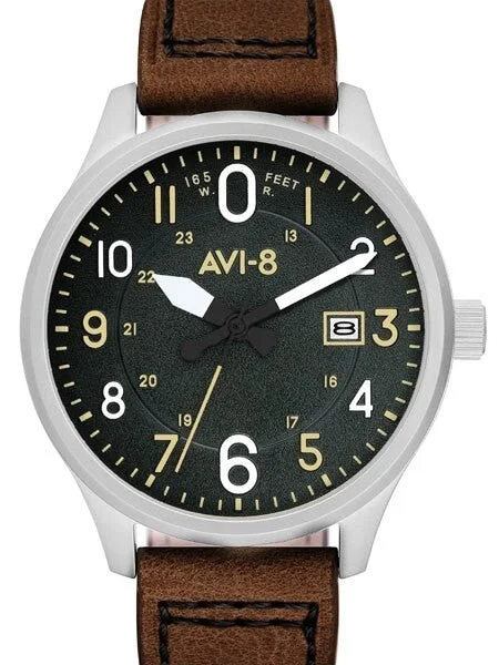 AVI-8 Hawker Hurricane Aviator Watch with Altimeter Style Dial #AV-4053-0B kol saati