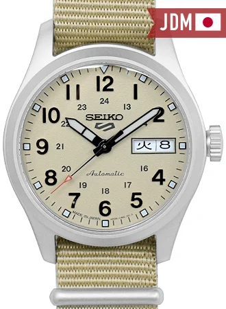 Seiko 5 Japan Seiko 5 Sports “Field Sports Style” Automatic 36 Desert Tan Ref. SBSA199 SBS