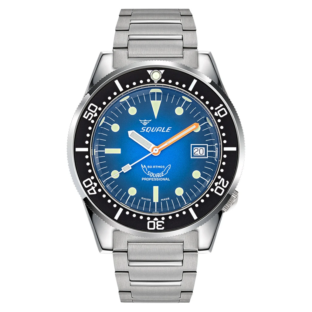 Squale Atmos Profondo Swiss Dive Watch with Blue Ombre Dial #1521PROFD.SQ20B 42 mm kol saati