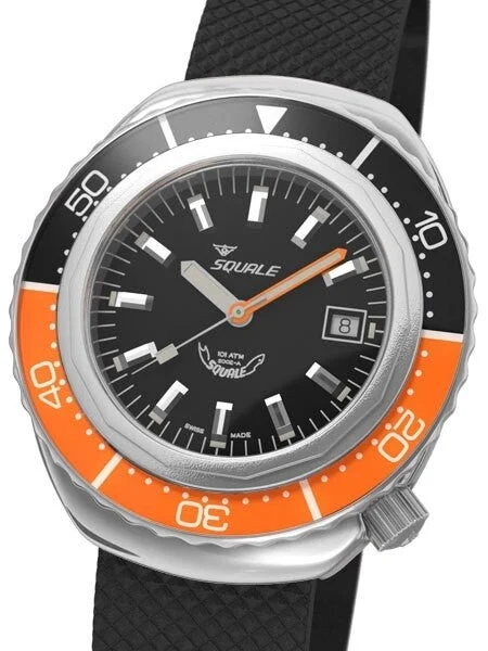 Squale meter Professional Swiss Automatic Dive watch with Sapphire Crystal #2002BKO-R kol