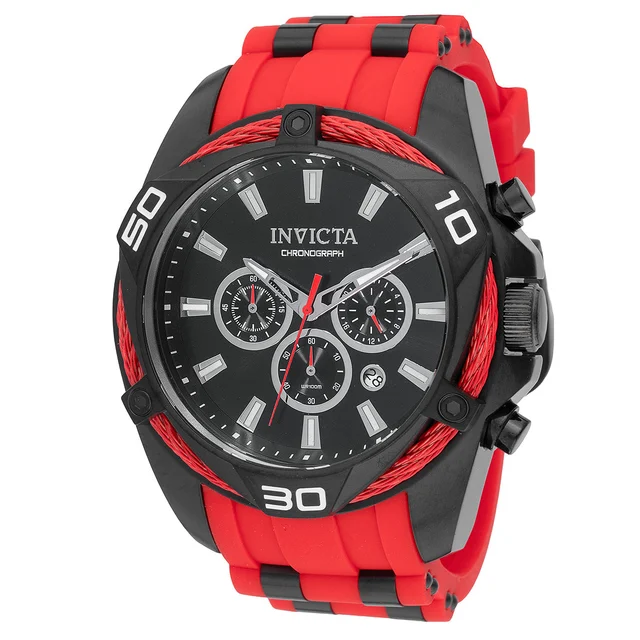 Invicta Bolt Vanguard Watch - 50mm. Red. Black (46038) kol saati