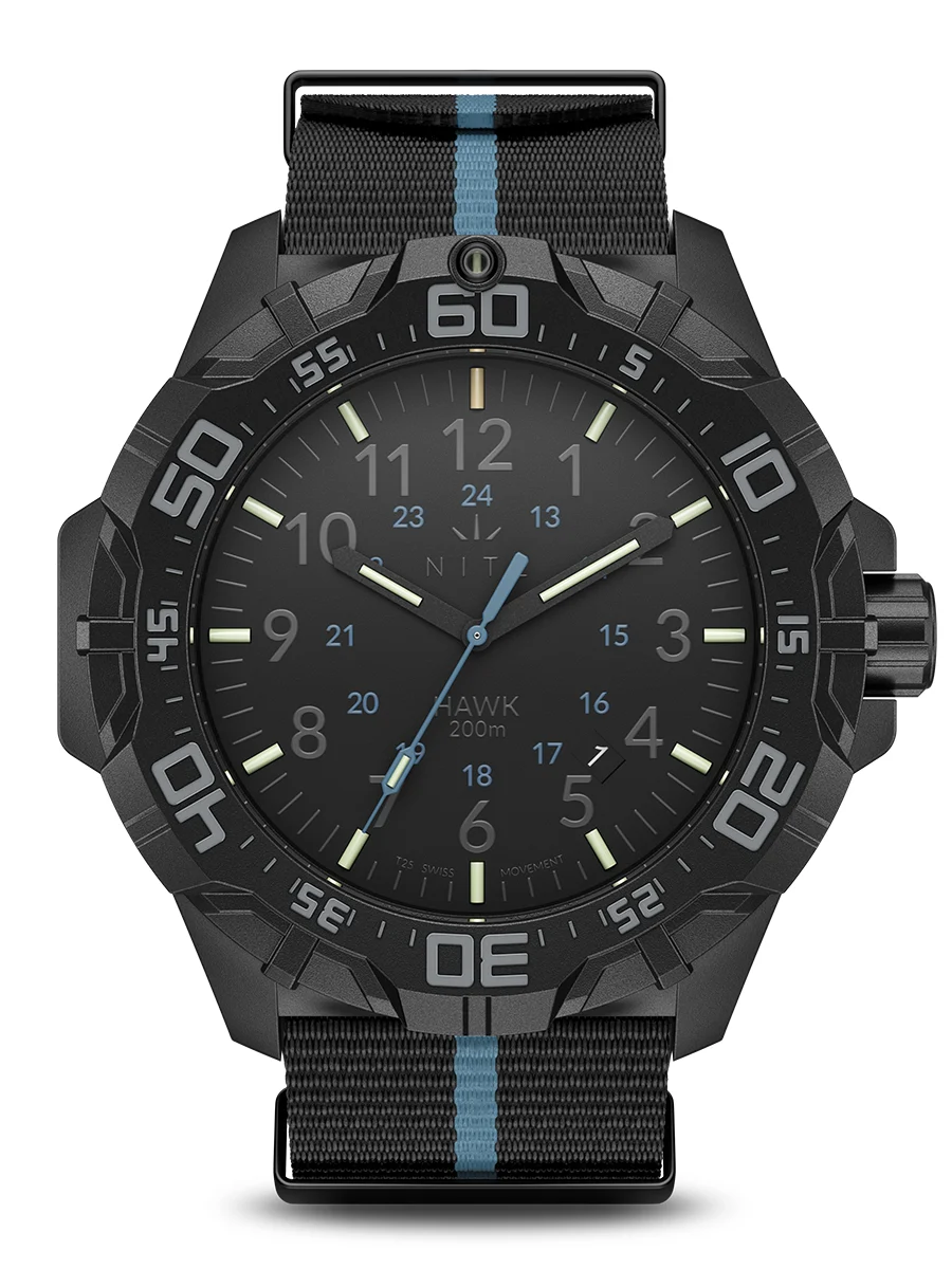 Nite Watches HAWK232BWC2CT25GREEN 51 mm kol saati