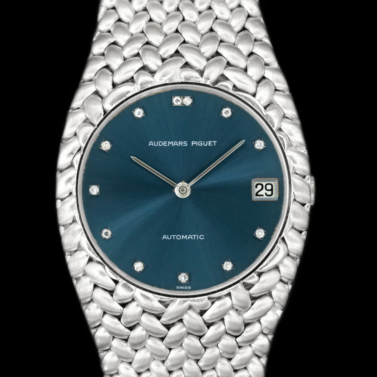 Audemars Piguet Cobra ref.5403 WG Blue Diamond Dial from 197 35 mm kol saati