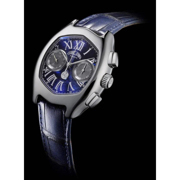 Cedric Johner Iconic Abyss Chronograph Limited Edition 30th Anniversary Blue dial CJ30-V1 kol saati