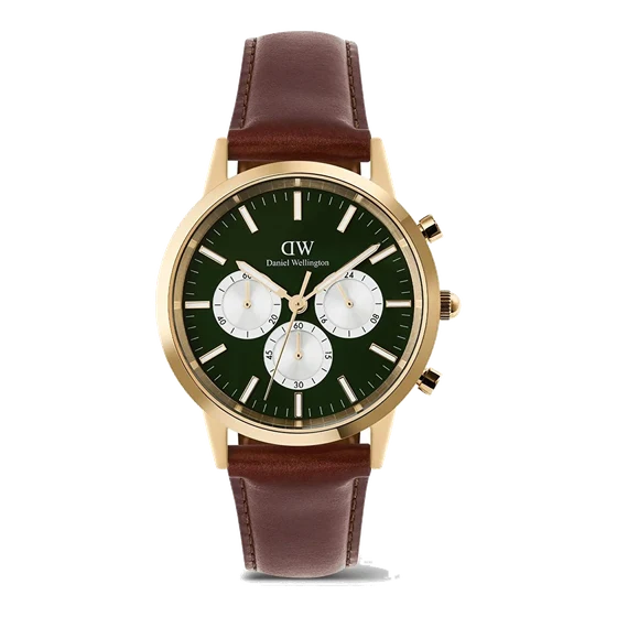 DANIEL WELLINGTON Iconic 42 Chronograph St Mawes Emerald Panda G DW00600876 kol saati