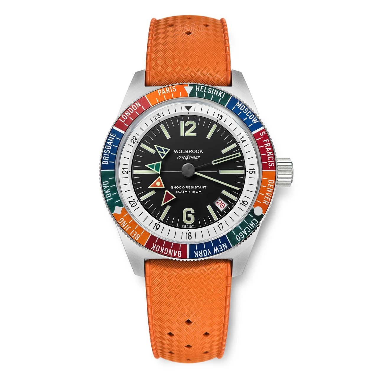 Wolbrook 25-PAN-001-RB1-ORA-STL 48 mm kol saati