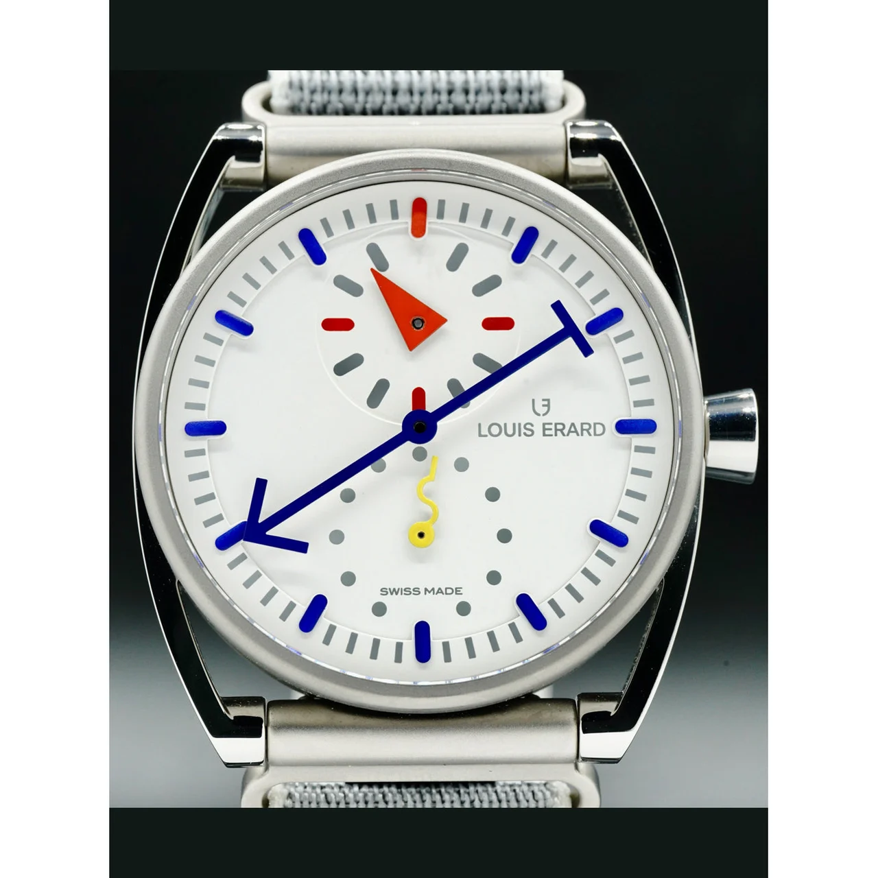 Louis Erard Regulateur Blanc x Alain Silberstein 85358TT01.BTT83 210000033691 40 mm kol saati