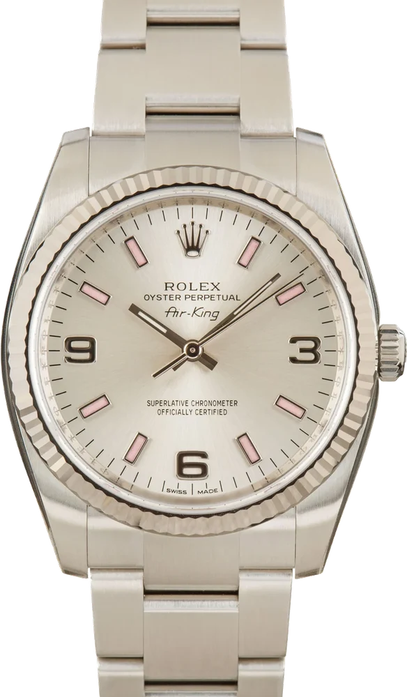 Rolex Air-King 114234 Factory Stickers 34 mm kol saati