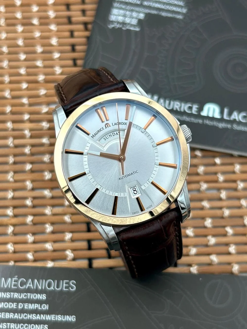 Maurice Lacroix Pontos Day Date 40 mm Steel & 18K Gold FULL 40 mm kol saati