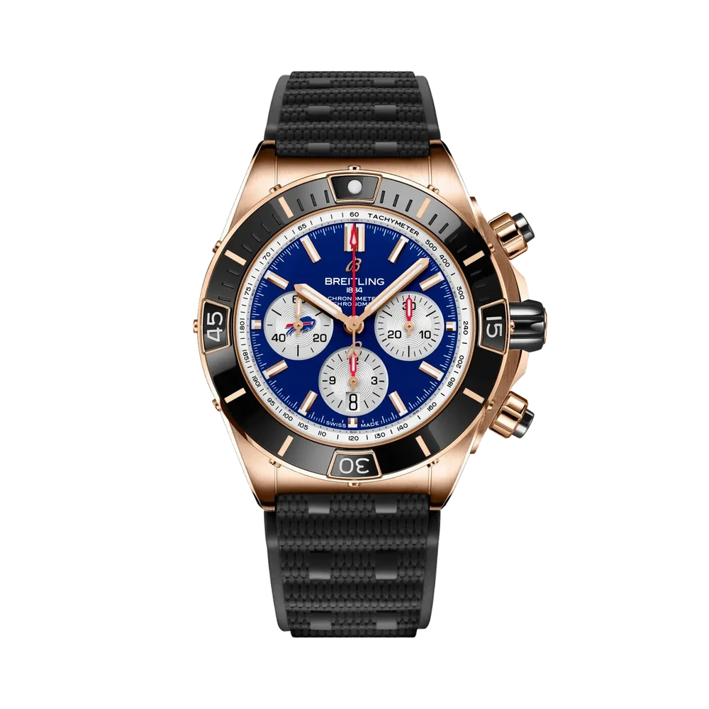 Breitling Super Chronomat B01 Chronograph 44 NFL Buffalo Bills Edition RB01366A1C3S1 44 mm kol saati