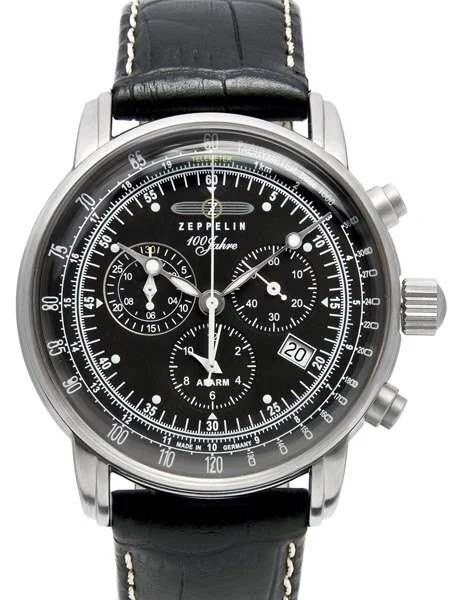 Graf Zeppelin Scratch and Dent - Swiss Quartz Chronograph Watch with Alarm Function #7680-2 SND595 kol saati
