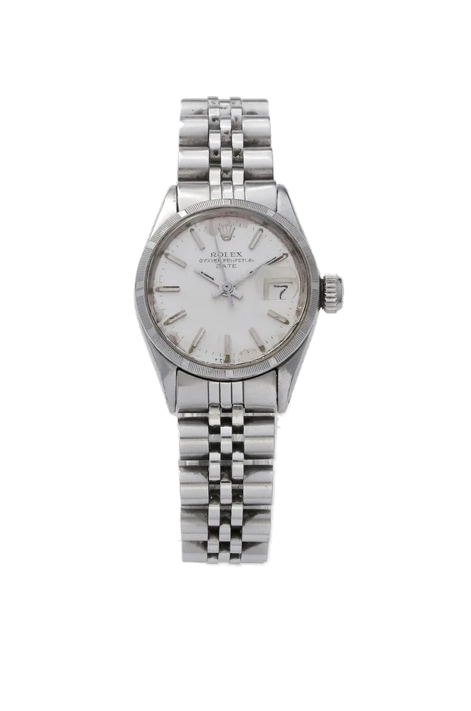Rolex Ref. 6519, self-winding, centre-seconds, date, silver dial; “Datejust”; stainless steel 26 mm kol saati