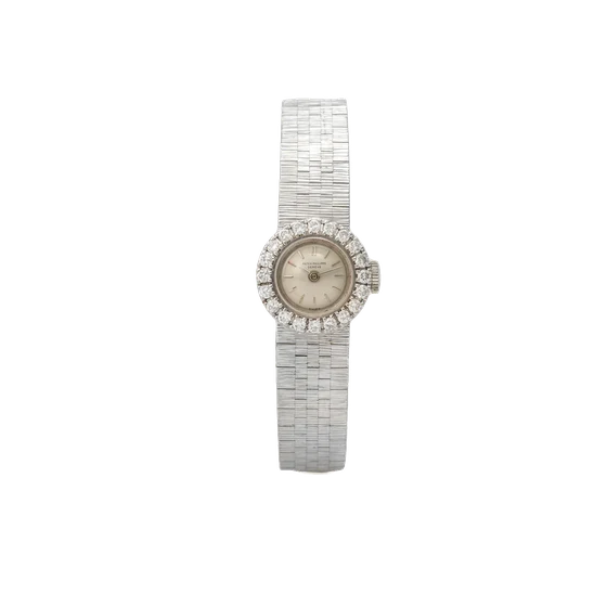 Patek Philippe PATEK PHILIPPE, REF. 3282, DIAMOND BEZEL, WHITE GOLD kol saati
