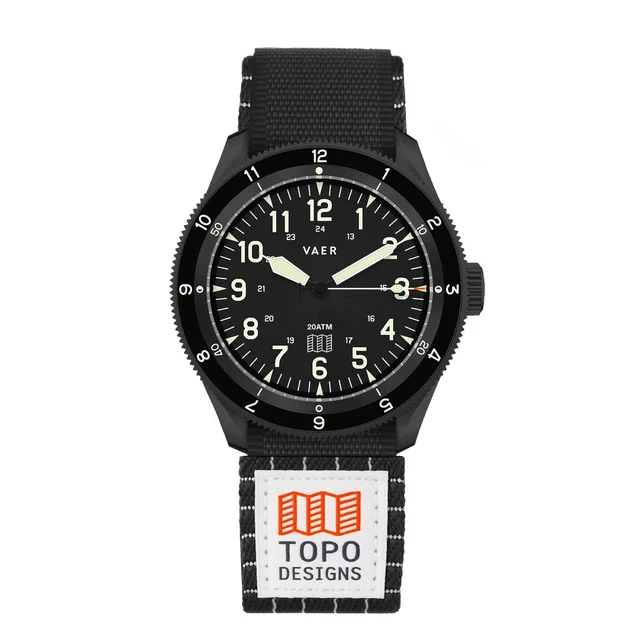 Vaer DS4-TPB38-TOPO20BLK-TOPO20GRN-SIL20PVDBLK kol saati