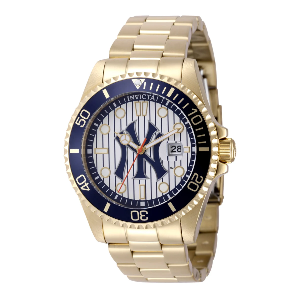 Invicta Pro Diver New York Edition Watch - 43mm. Gold (49858) 43 mm kol saati