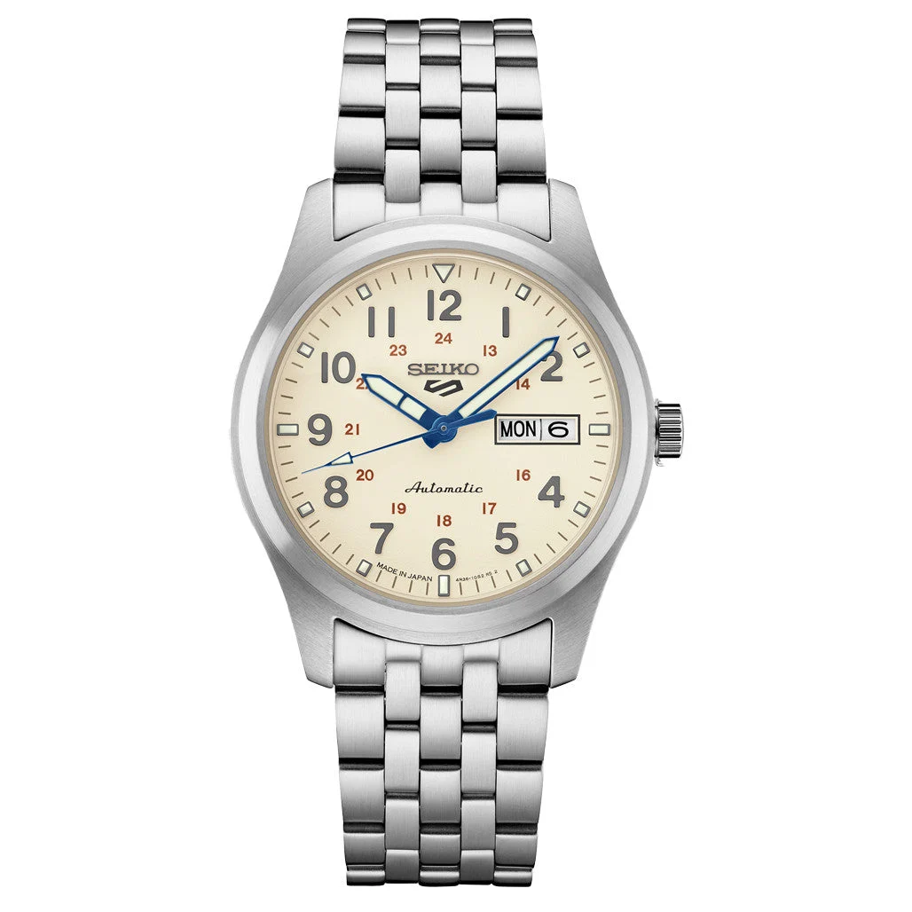Seiko Sports Field Watch 110th Anniversary Limited Edition wtih Cream Dial #SRPK41 39 mm kol saati