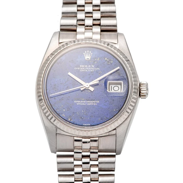 Rolex ROLEX, REF. 1601/1803, WHITE GOLD DATEJUST WITH LAPIS DIAL AND JUBILEE BRACELET kol 