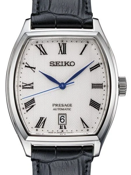 Seiko Presage Automatic Dress Watch with Tonneau Shape Case #SRPD05 kol saati