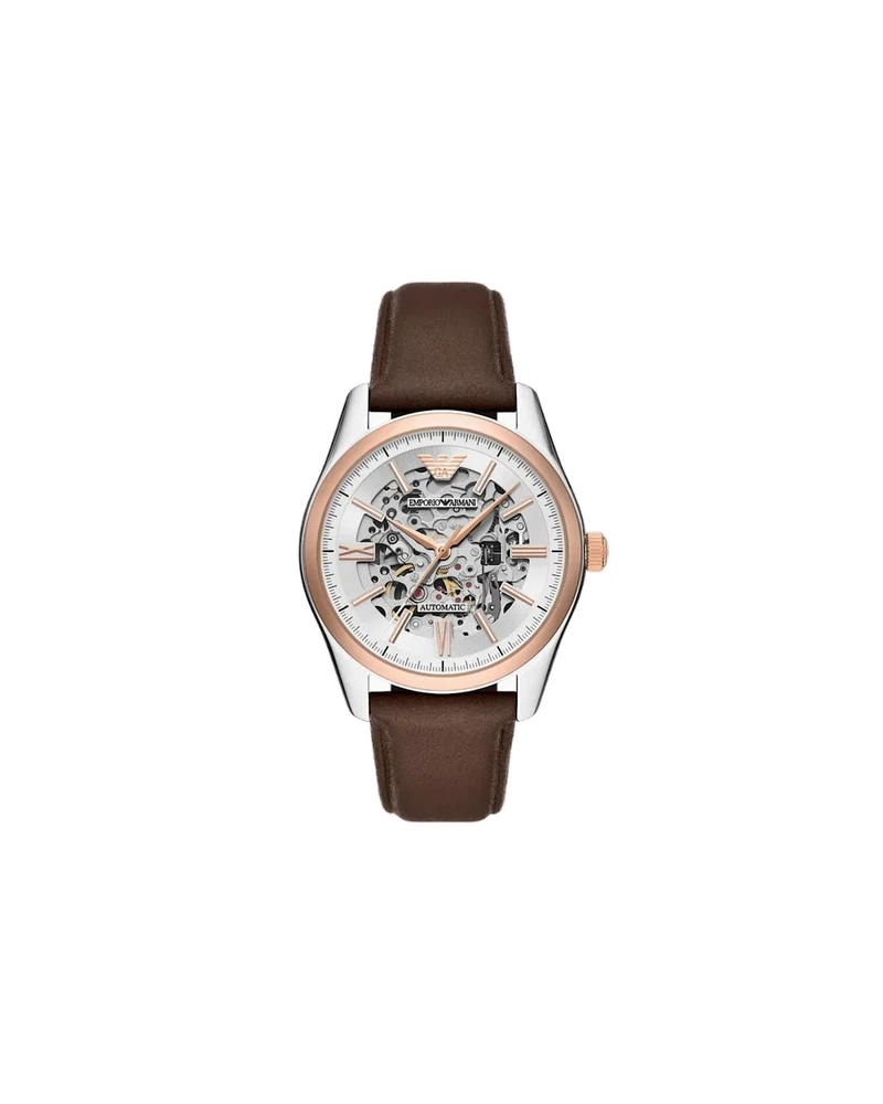 Emporio Armani Lunar New Year Automatic Brown Leather Watch AR60094 43 mm kol saati
