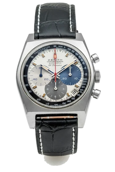 Zenith ZENITH, REF. A3817, EL PRIMERO A fine and colorful, self-winding, stainless steel w