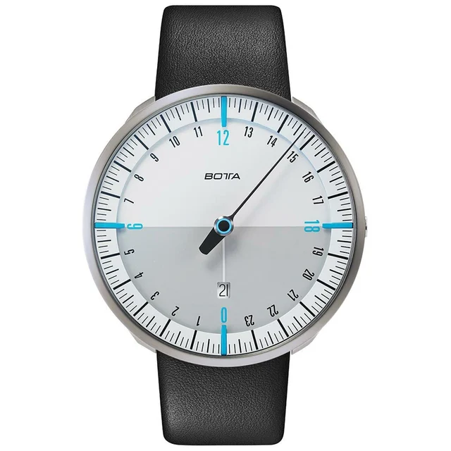Botta UNO 24 one hand 24-hour Swiss quartz watch with 45mm titanium case #621710 kol saati