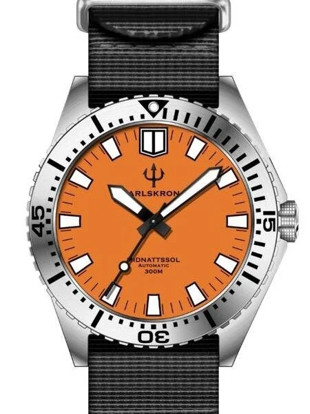 Karlskrona Midnattssol 300-Meter Automatic Dive Watch with 43mm Case #MID-OND 43 mm kol saati