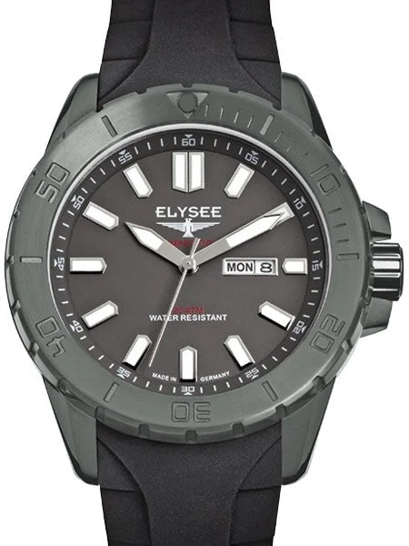 Elysee Set-Up Automatic with 48mm Grey PVD Case and Luminous Markers and Hands #13269 48 mm kol saati