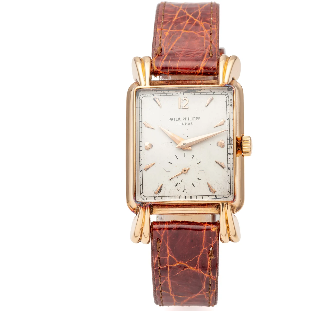 Patek Philippe PATEK PHILIPPE REF. 2440, FLUTED OVERHANGING TEARDROP LUGS; 18K PINK GOLD kol saati