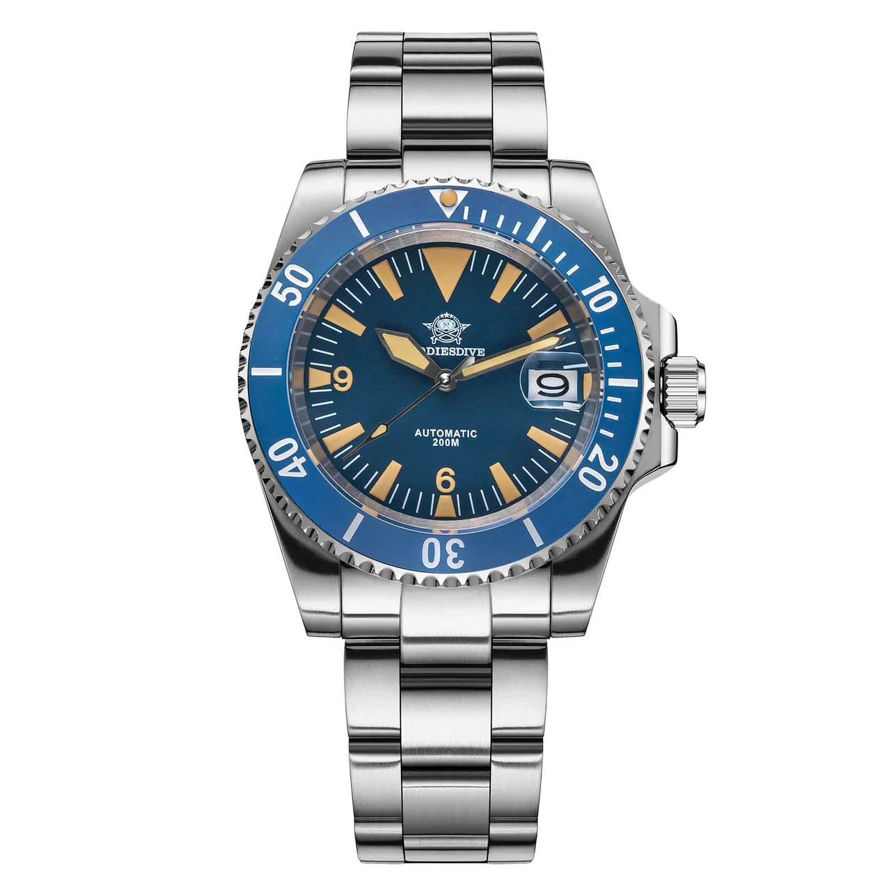 addiesdive addiesdive 爱迪时-AD2064-剑针水鬼- 黑面-钢带-411 41 mm kol saati