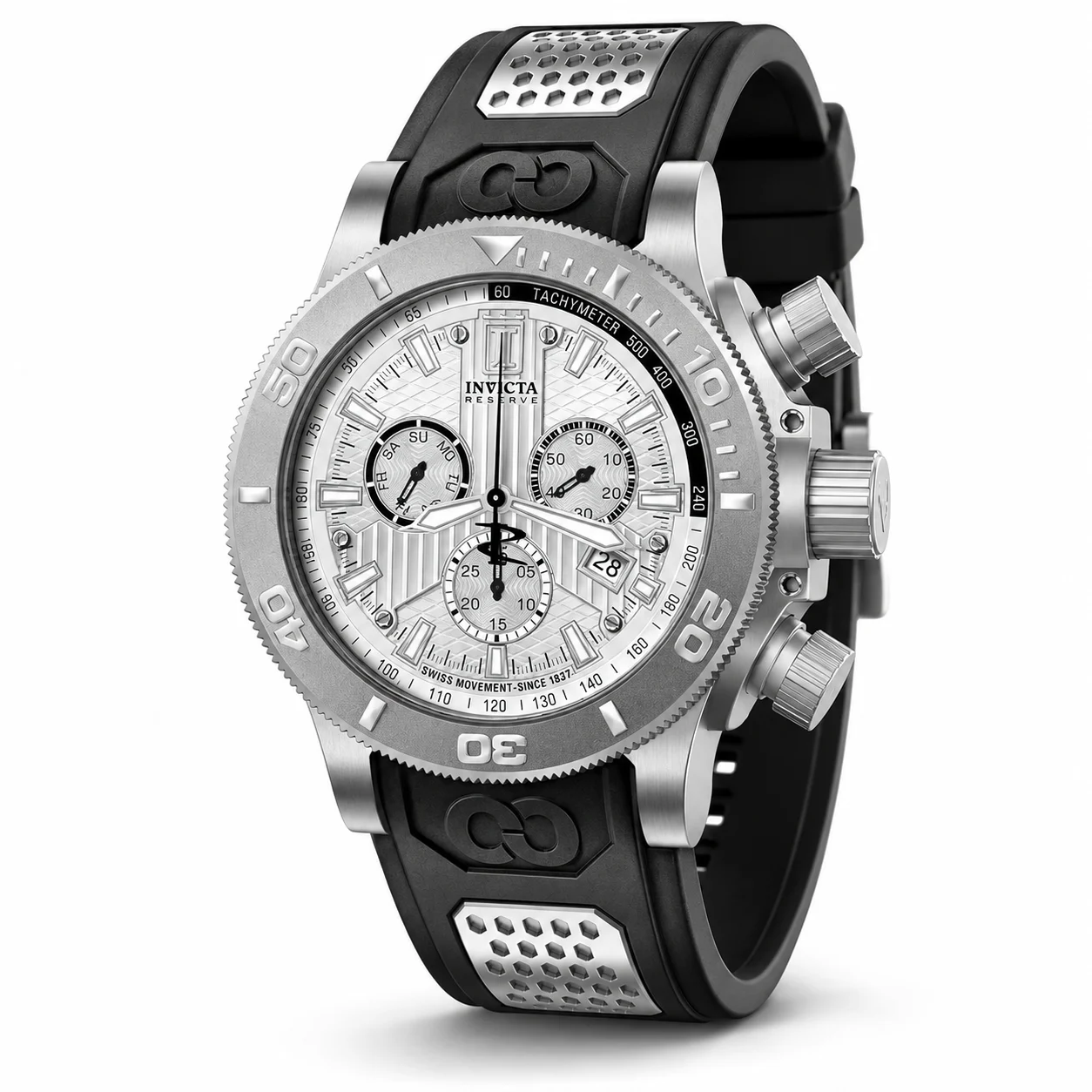 Invicta Maltic Swiss Ronda Z60 Caliber Watch - 52mm, Black (51305) 52 mm kol saati