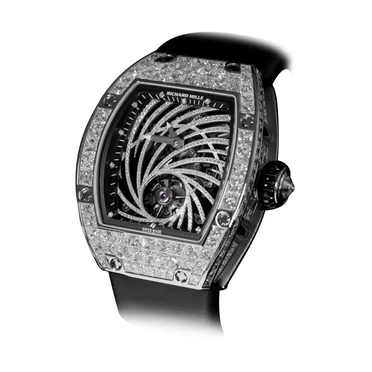 Richard Mille Manual Winding Tourbillon Diamond Twi Richard Mille RM 51-02 Manual Winding Tourbillon Diamond Twi 48 mm kol saati