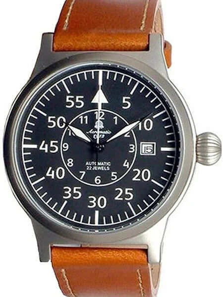 Aeromatic Beobachter Aviator Automatic Watch with Onion Crown #A1143 kol saati