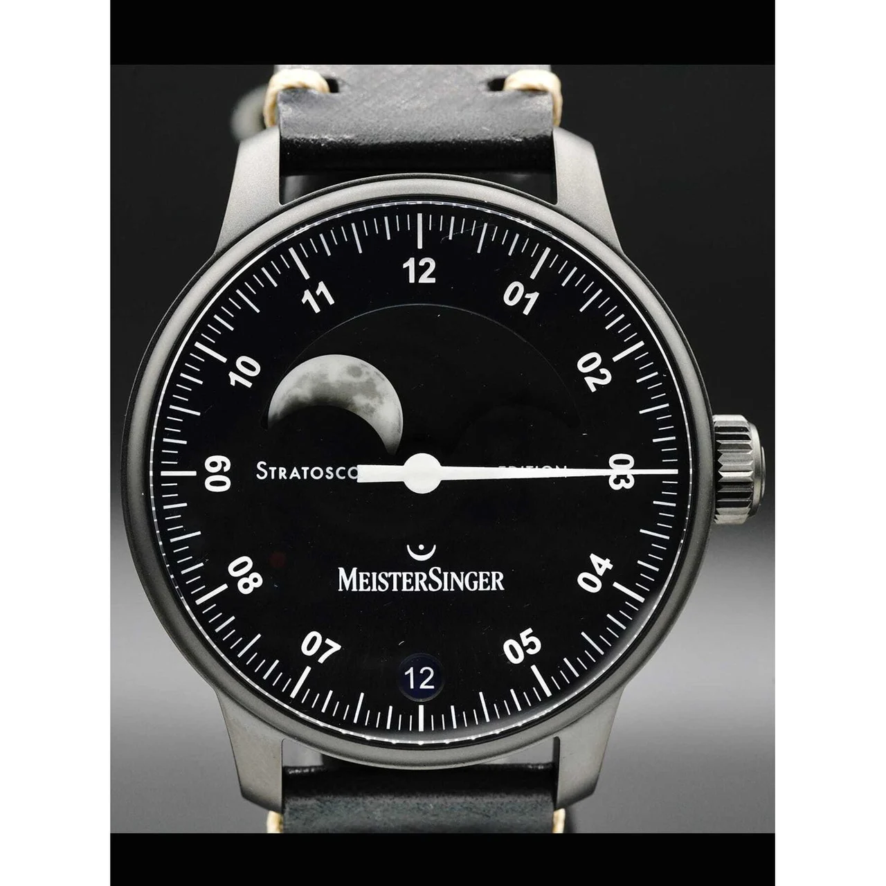 Meistersinger Stratoscope Black Limited Edition 210000023899 43 mm kol saati