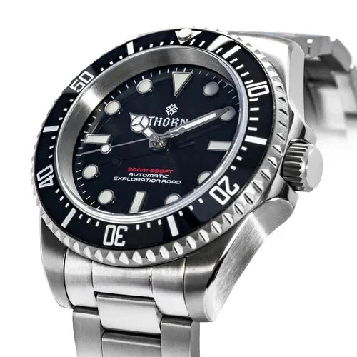THORN Titanium Sub NH35 Automatic Dive Watch 西溜-钛潜- 黑色陶瓷圈-奔驰针-钛带 805 kol saati