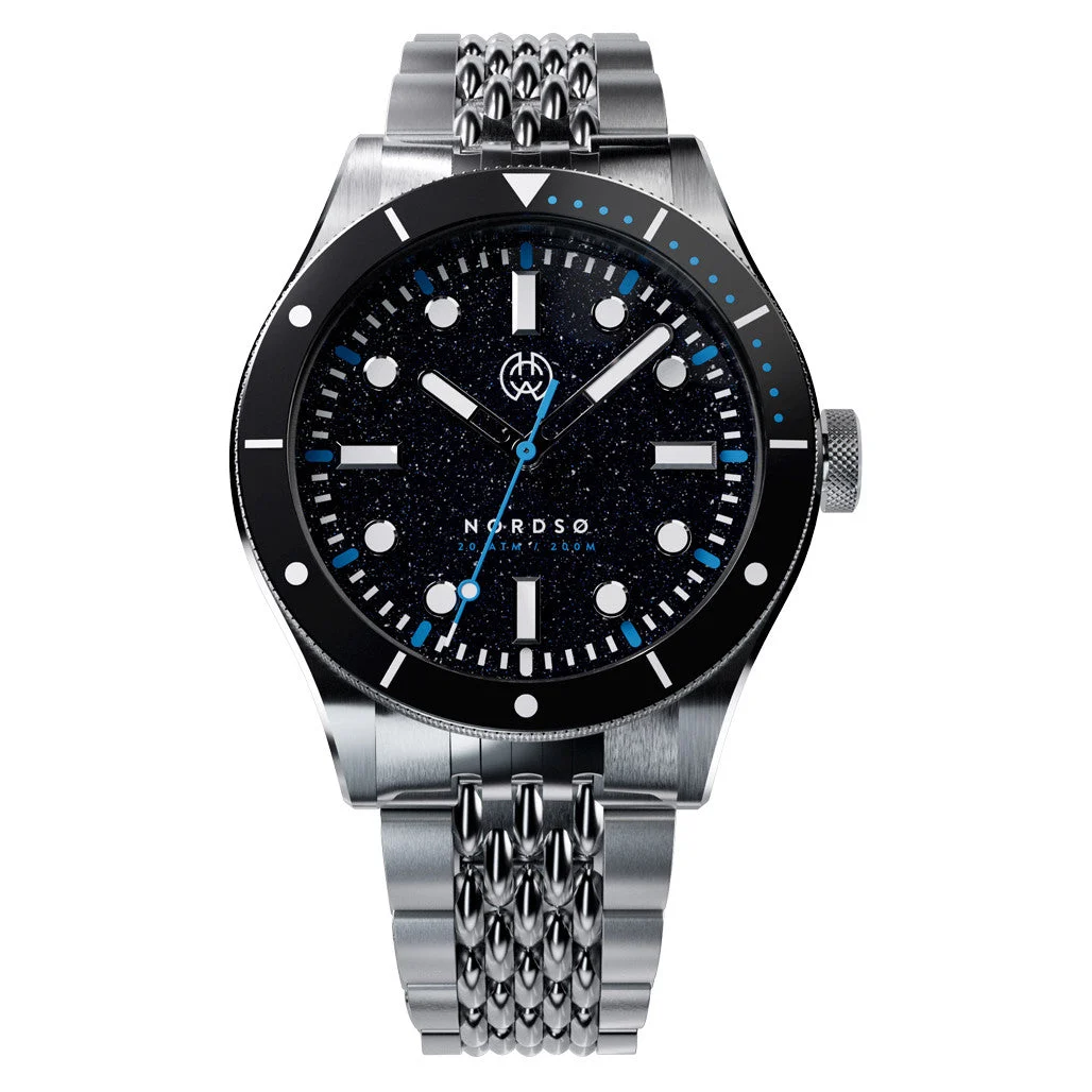 Henry Archer Nordso Aventurine Automatic Watch with Ad Astra Dial #HAC-NOR-AST-BOR kol saati