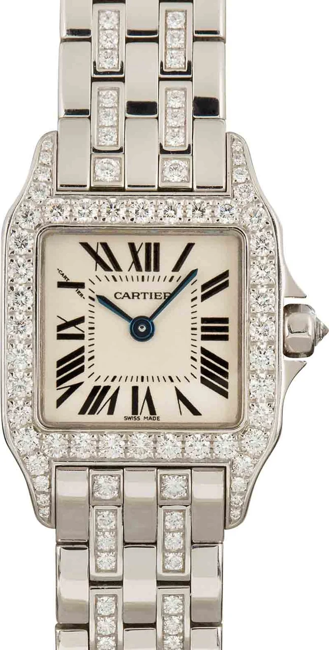 Cartier Santos Demoiselle 18k White Gold WF9003YC kol saati