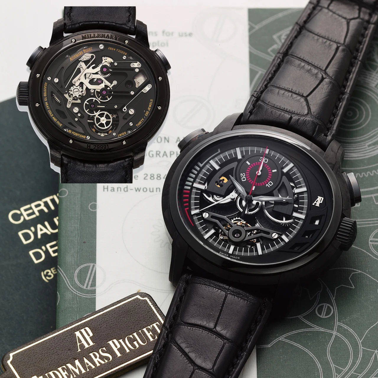 Audemars Piguet AUDEMARS PIGUET REF. 26152 MILLENARY TOURBILLON CHRONOGRAPH FORGED CARBON kol saati